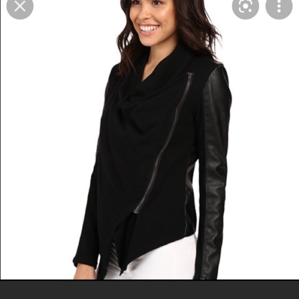 Black faux leather jacket
